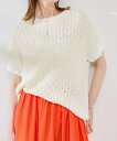 【SALE/20%OFF】ROPE' PICNIC ポップコーン編みニットベスト ロペピクニック トップス ベスト・ジレ ホワイト ブルー【送料無料】