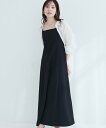 natural couture 【ako】楽ちんキャミワンピース ナチュラルクチュール ワンピース・ドレス その他のワンピース・ドレス ブラック グレー【送料無...