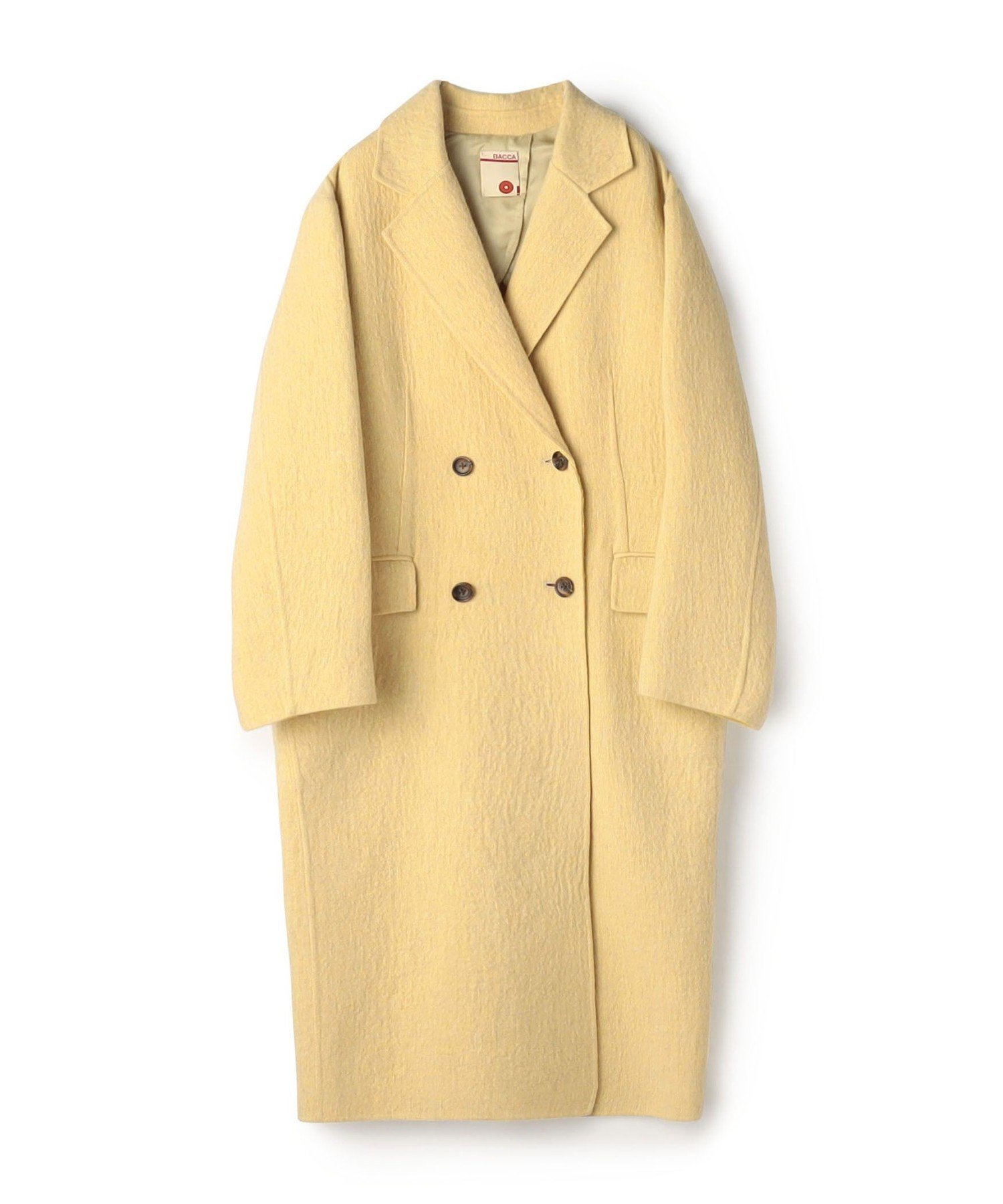 BACCA 【WEB先行予約】オートミールダブルフェイス リバーロングコート トゥモローランド ジャケット・アウター チェスターコート イエロー ブラウン【送料無料】のサムネイル