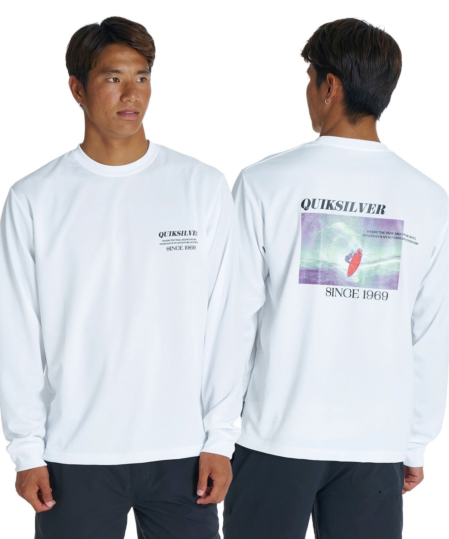 QUIKSILVER RED SHOOTING LS 【2026年夏モデル】 クイックシルバー トップス カットソー・Tシャツ ホワイト ブラック