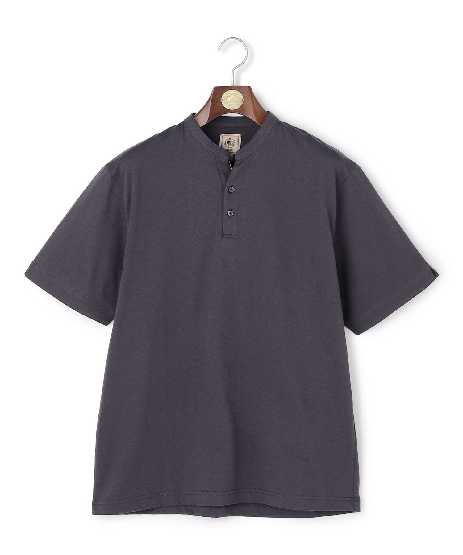J.PRESS 【WEB・一部店舗限定】バンドカラースキッパーシャツ ジェイプレス トップス カットソー・Tシャツ グレー ネイビー ホワイト
