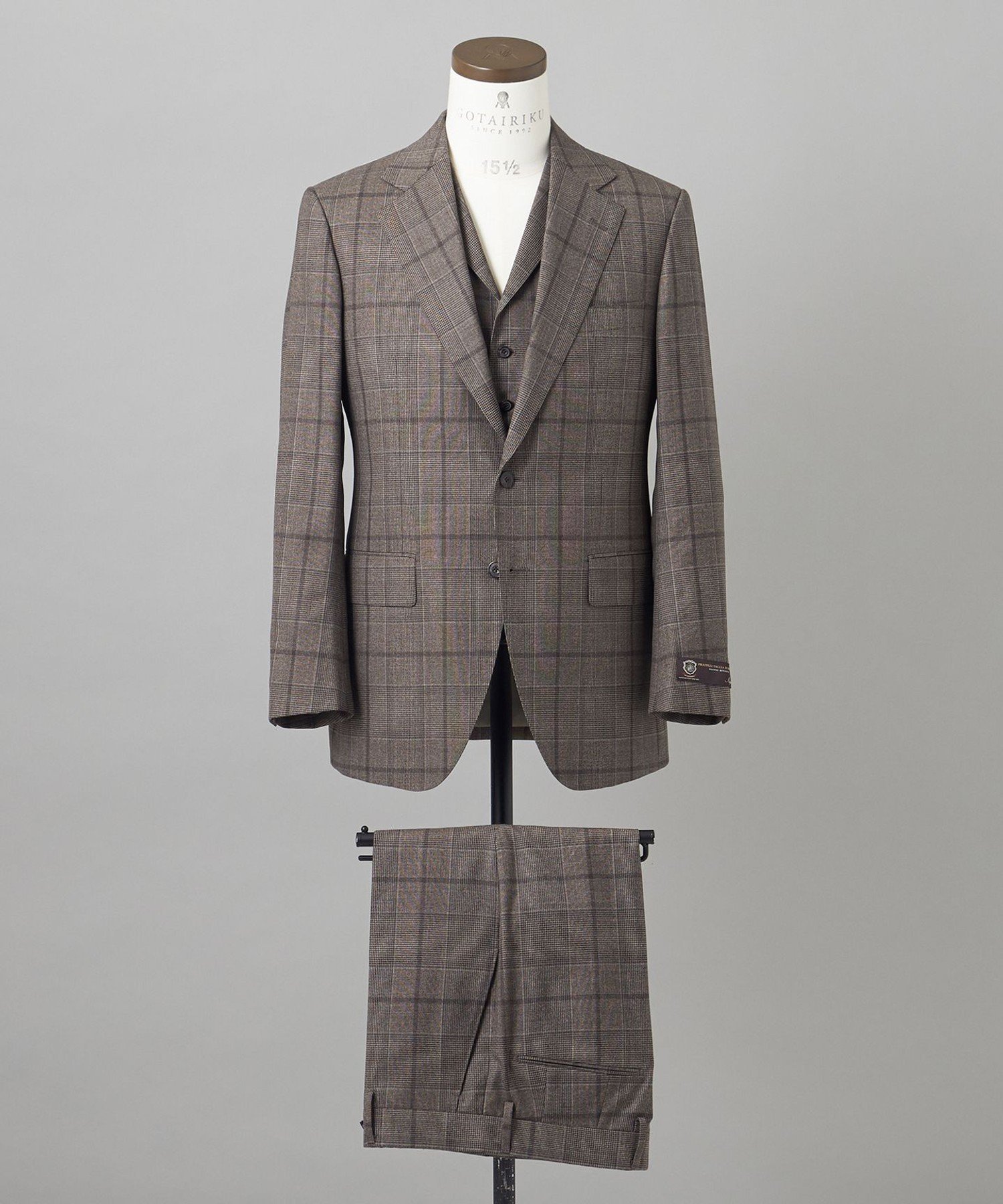 GOTAIRIKU 【TALLIA DI DELFINO】17MICRON スリーピーススーツ ゴタイリク スーツ・フォーマル セットアップスーツ ブラウン【送...