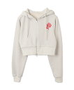 【SALE/33%OFF】WEGO LADY'S ローズ刺繍ビジューパーカー ウィゴー トップス パーカー・フーディー ホワイト ブラック