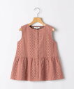 SHIPS KIDS SHIPS KIDS:80~90cm / レース ペプラム ノースリーブ ブラウス シップス トップス シャツ・ブラウス ホワイト ブラウ...