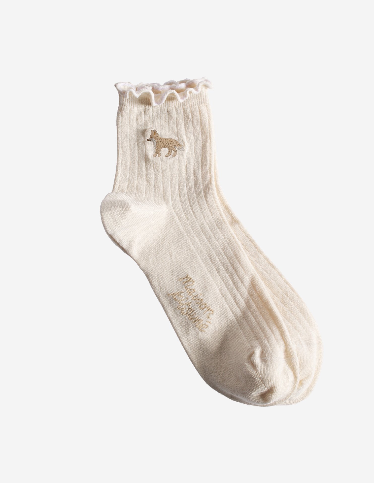 【SALE／30%OFF】Maison Kitsune (W)BABY FOX SOCKS メゾン キツネ 靴下・レッグウェア 靴下 ホワイト ピンクのサムネイル