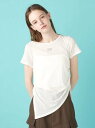 FURFUR 【WEB限定カラー】クリスタルロゴアシンメトリーTシャツ ファーファー トップス カットソー・Tシャツ レッド ホワイト ブラック【送料無料】