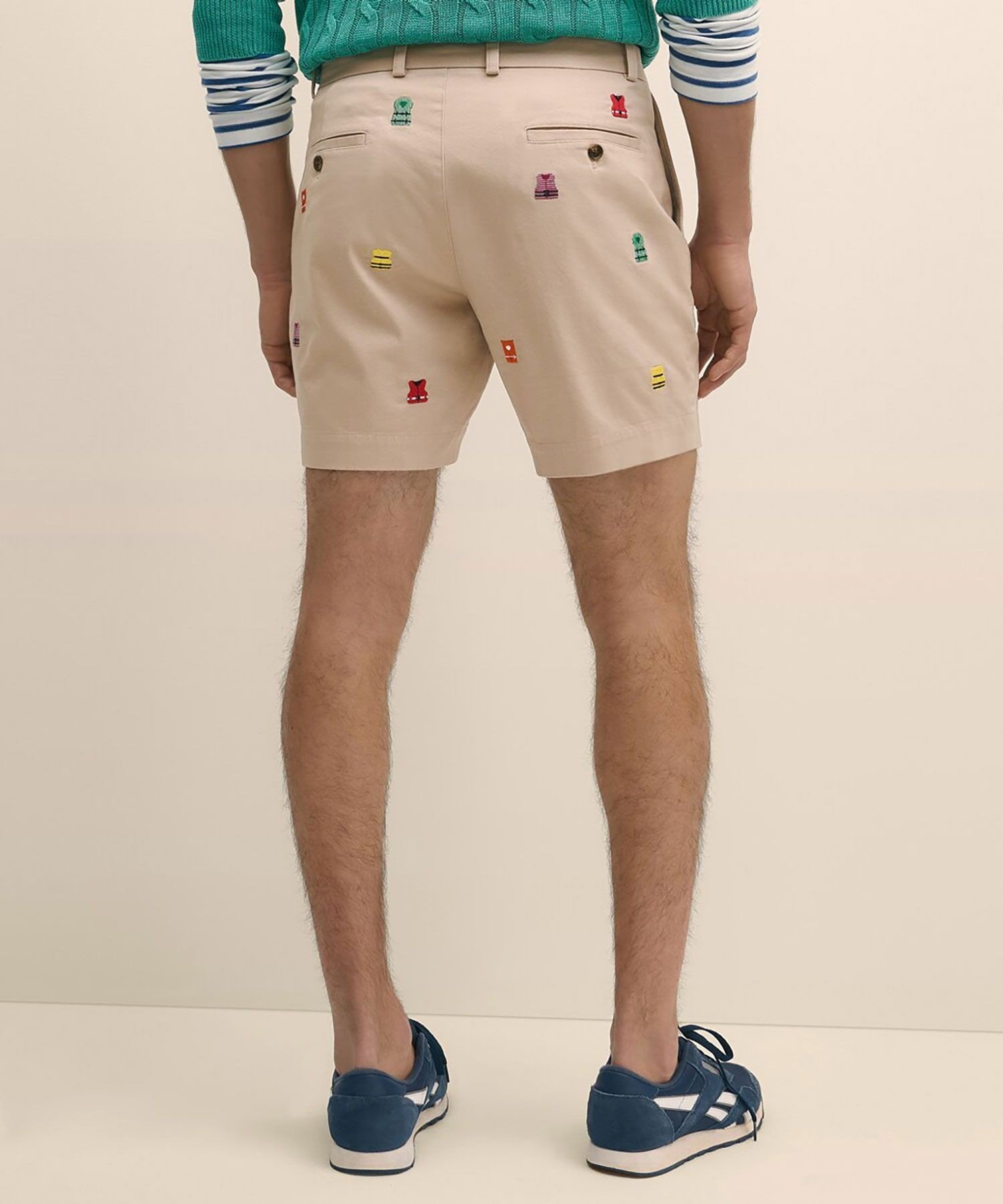 【SALE／35%OFF】BROOKS BROTHERS ストレッチコットン ライフジャケットエンブロイダリー 7inショーツ ブルックス ブラザーズ パンツ その他のパンツ ベージュ【送料無料】