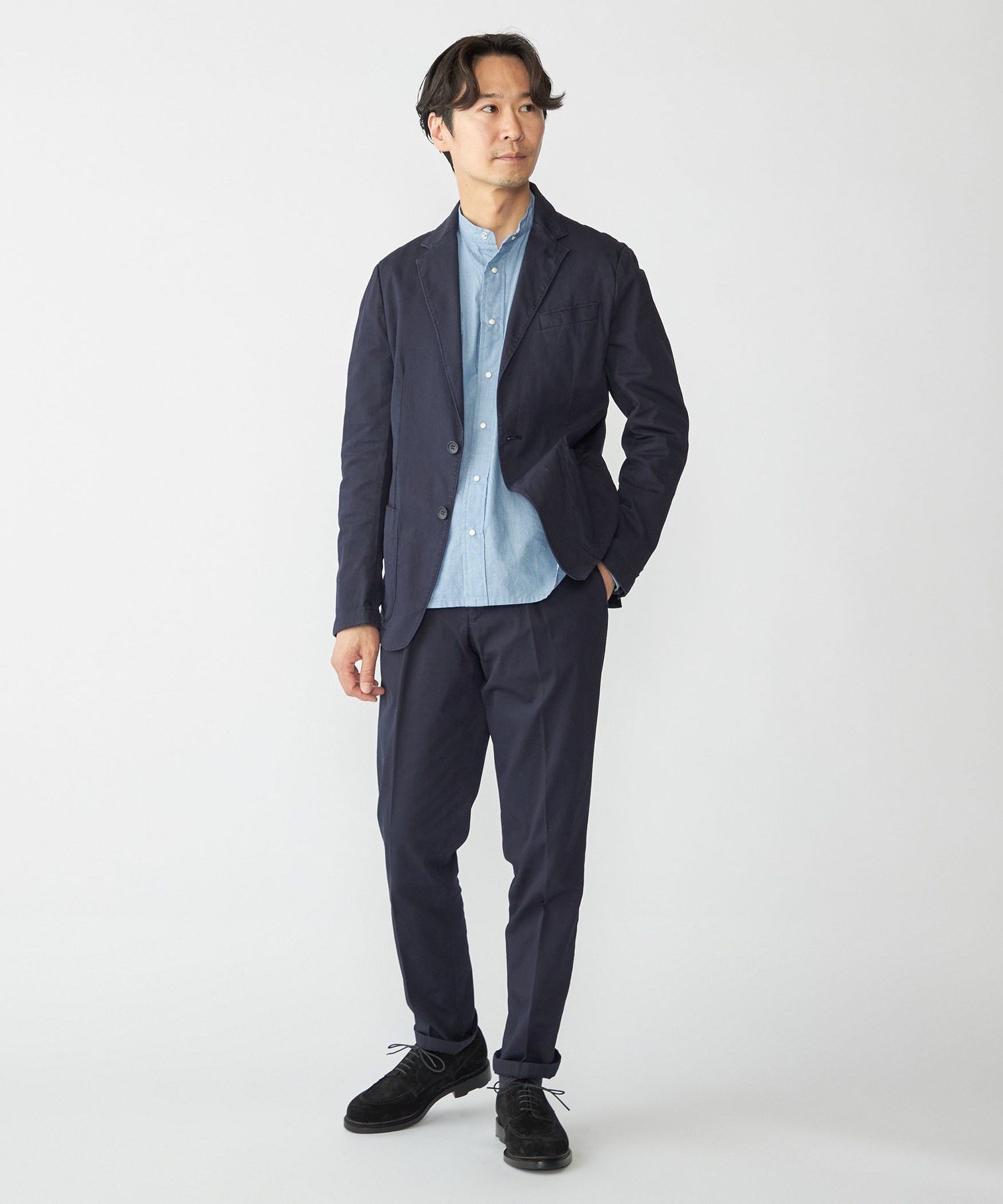 【SALE／40%OFF】SHIPS MEN MARCEL LASSANCE:＜セットアップ対応＞G/DYED PIQUE TROUSERS シップス パンツ その他のパンツ ネイビー ベージュ【送料無料】