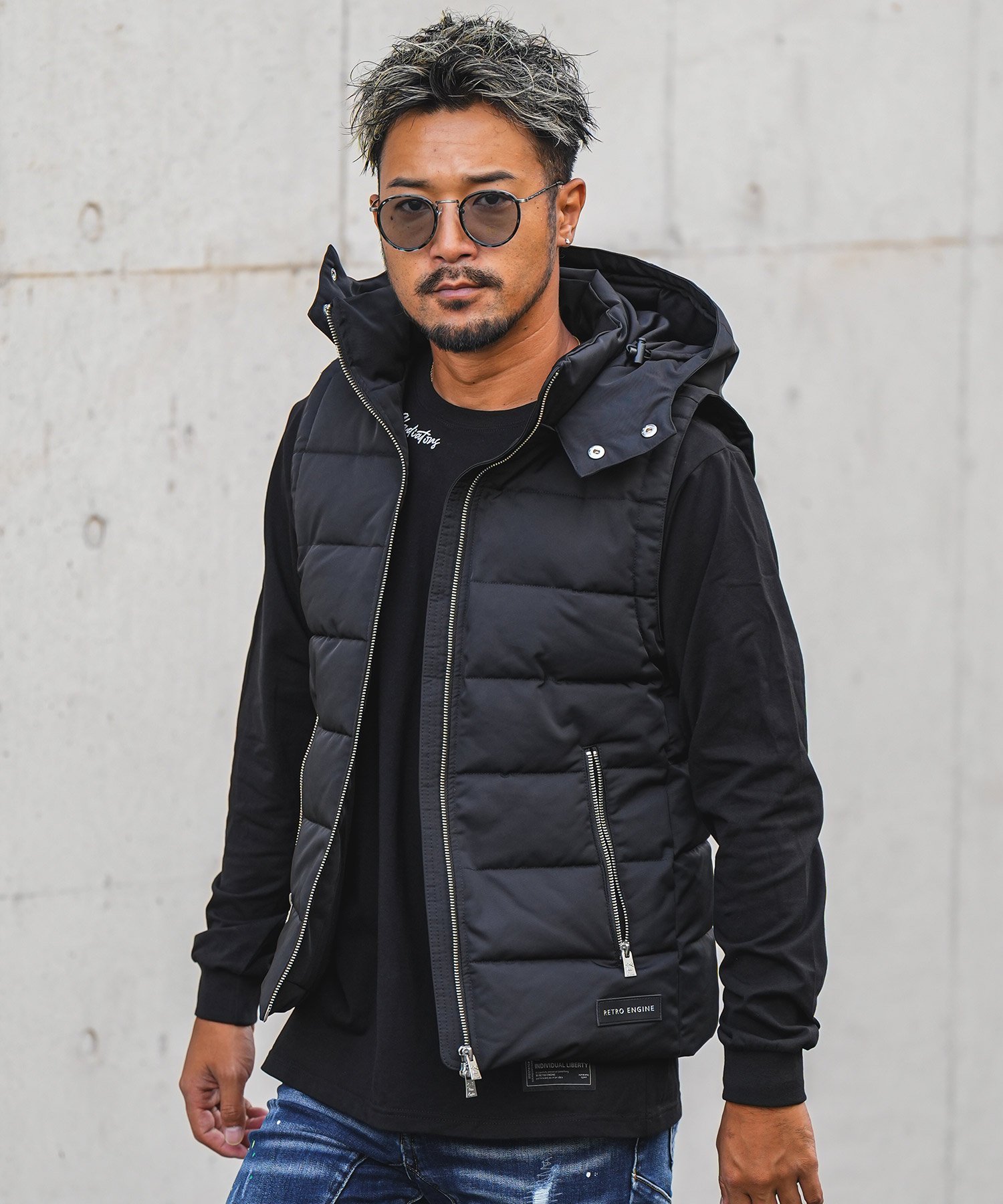 Retro Engine RTEG Mature VEST アダムスジャグラー ジャケット・アウター ダウンジャケット・ダウンベ..