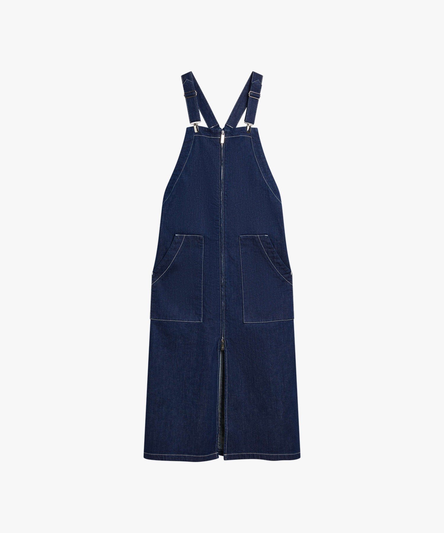 agnes b. FEMME デニム ジップ サロペット ワンピース "Jardi" アニエスベー ワンピース・ドレス ワンピース ネイビー【送料無料】