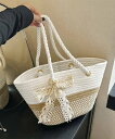 【SALE/30%OFF】miniministore かごバッグ 草編みバッグ ハンドバッグ夏 ミニミニストア パンツ カーゴパンツ グレー ベージュ