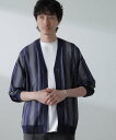 【SALE/60%OFF】NANO universe シアーストライプカーディガン ナノユニバース トップス ニット ブルー グレー ネイビー(4)