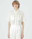 【SALE/30%OFF】LOVELESS フェザースパンコールブラウス ラブレス トップス シャツ・ブラウス ブラック ホワイト【送料無料】