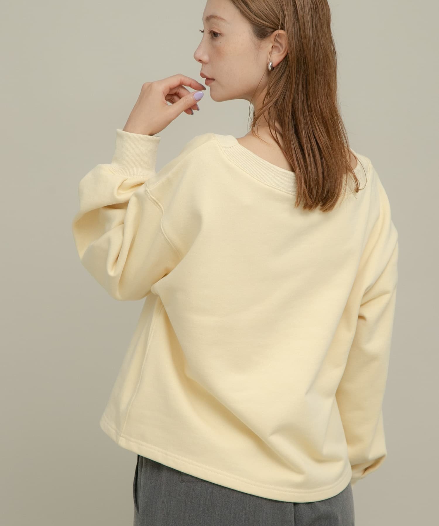 Sonny Label ワイドクルーネックスウェット サニーレーベル トップス スウェット・トレーナー グレー イエロー ピンク【送料無料】のサムネイル