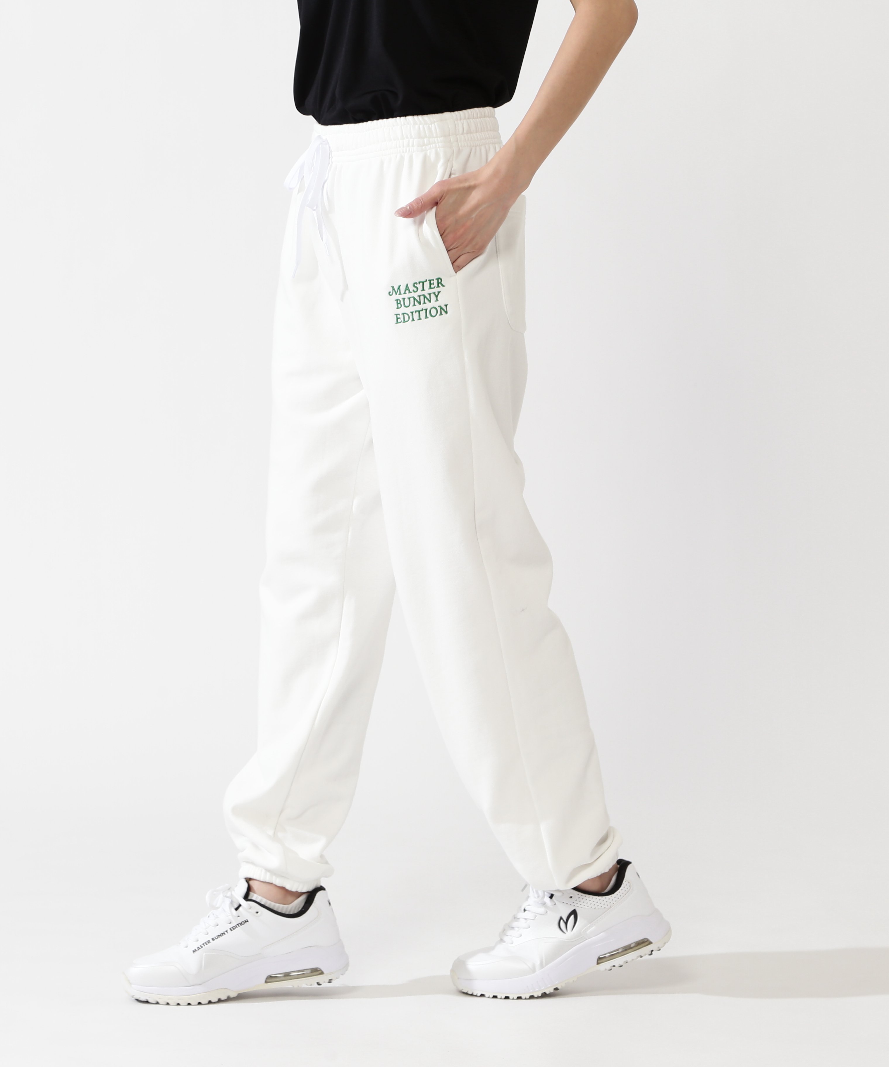 MASTER BUNNY EDITION スウェットパンツ マスターバニーエディション パンツ その他のパンツ グリーン ホワイト