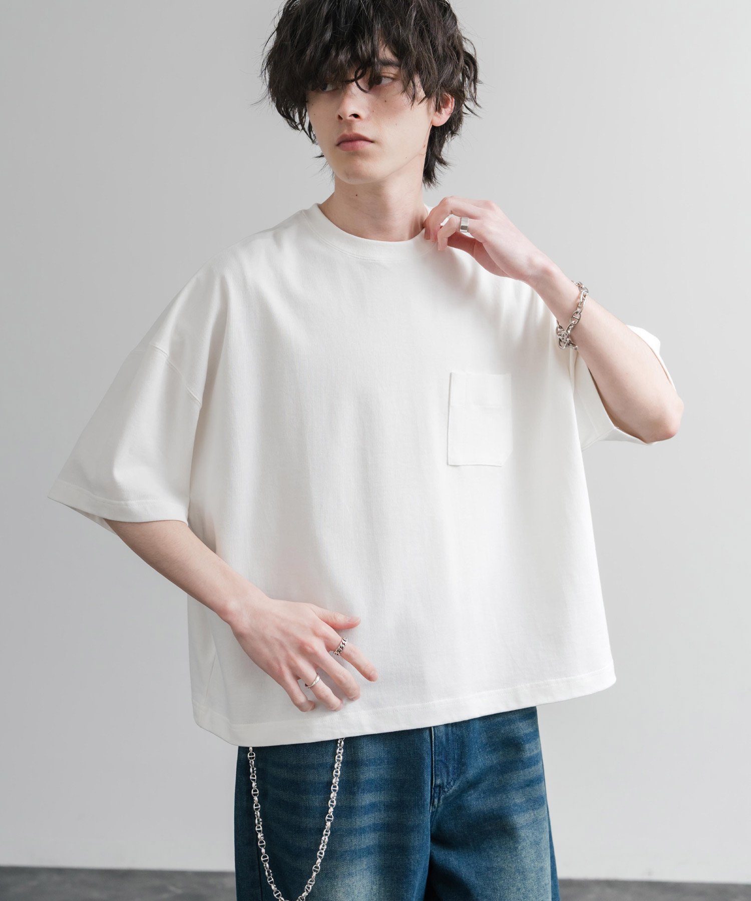 Audience Upscape Audience 日本製VORTEXクロップドTシャツ ロッキーモンロー トップス カットソー・Tシャツ ブラック ホワイト【送料無料】