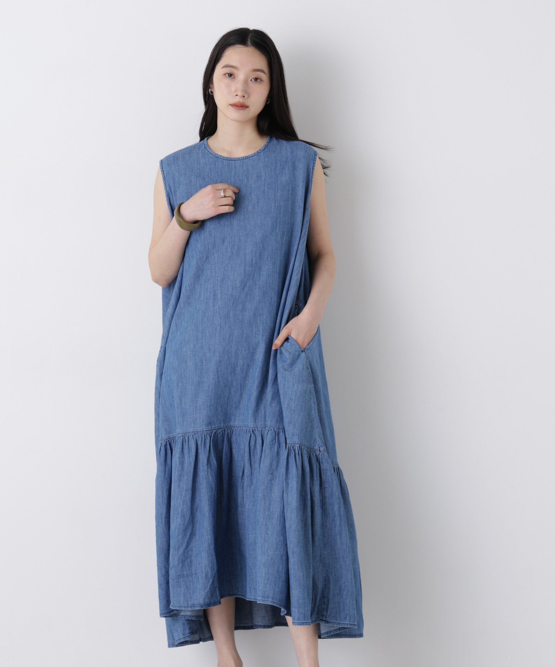 【SALE／30%OFF】NANO universe Healthy DENIM/Pitaya ナノユニバース ワンピース・ドレス ワンピース ブルー【送料無料】 stylife-15676342 Rakuten Fashion サンプル画像2