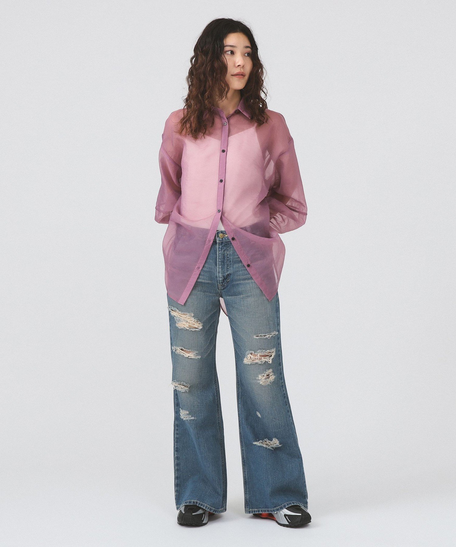 【別注】Lee / RIPPED JEANS ビームス アウトレット パンツ ジーンズ・デニムパンツ ネイビー