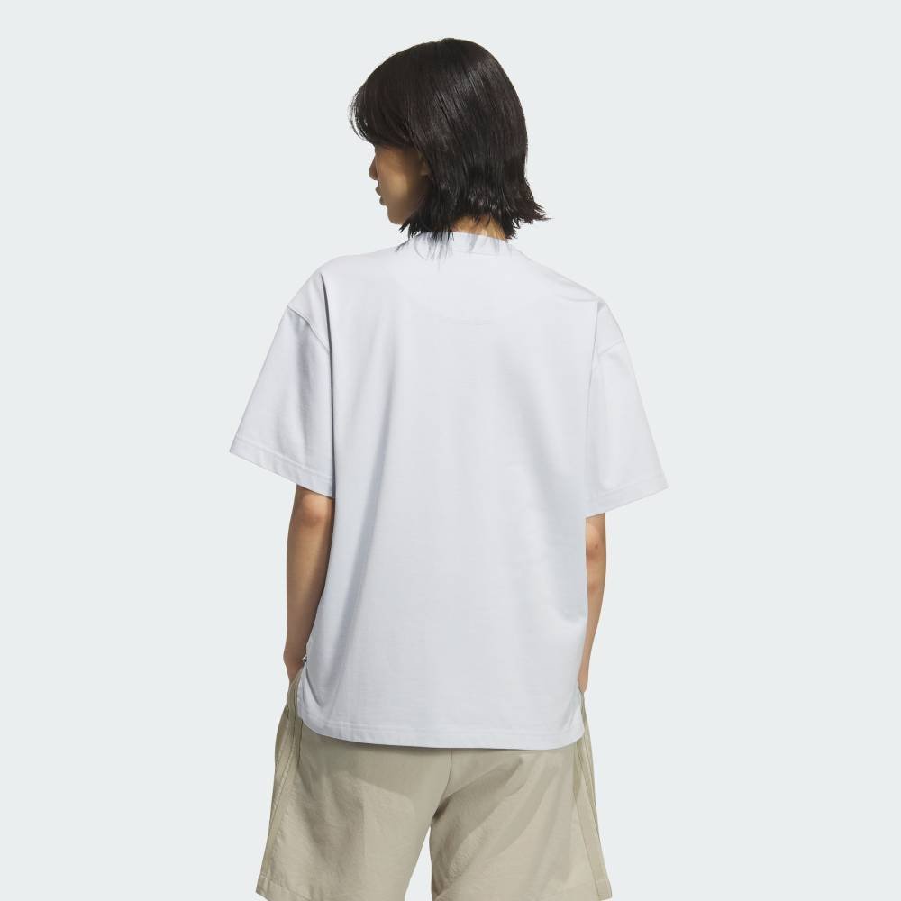 【公式】アディダス adidas 返品可 エッセンシャルズ プラス スモールロゴ ルーズフィット半袖Tシャツ アディダス トップス カットソー・Tシャツ ブルー
