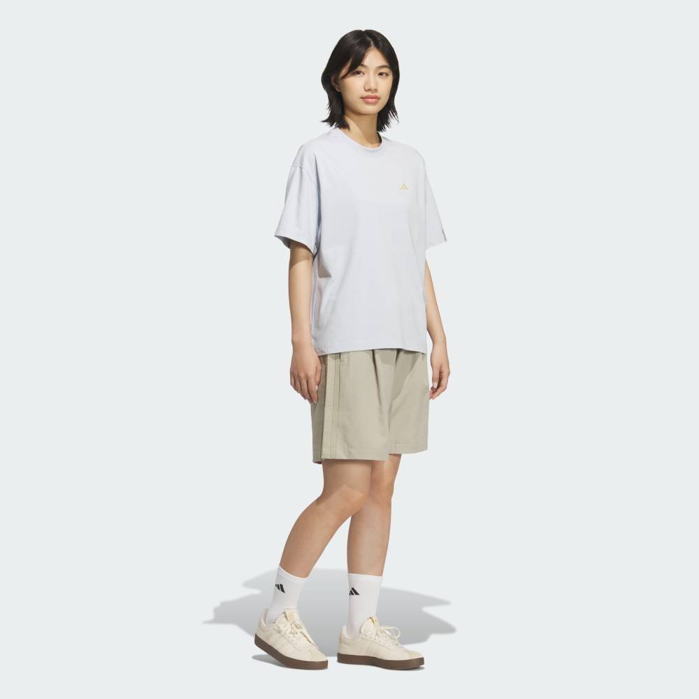 【公式】アディダス adidas 返品可 エッセンシャルズ プラス スモールロゴ ルーズフィット半袖Tシャツ アディダス トップス カットソー・Tシャツ ブルー
