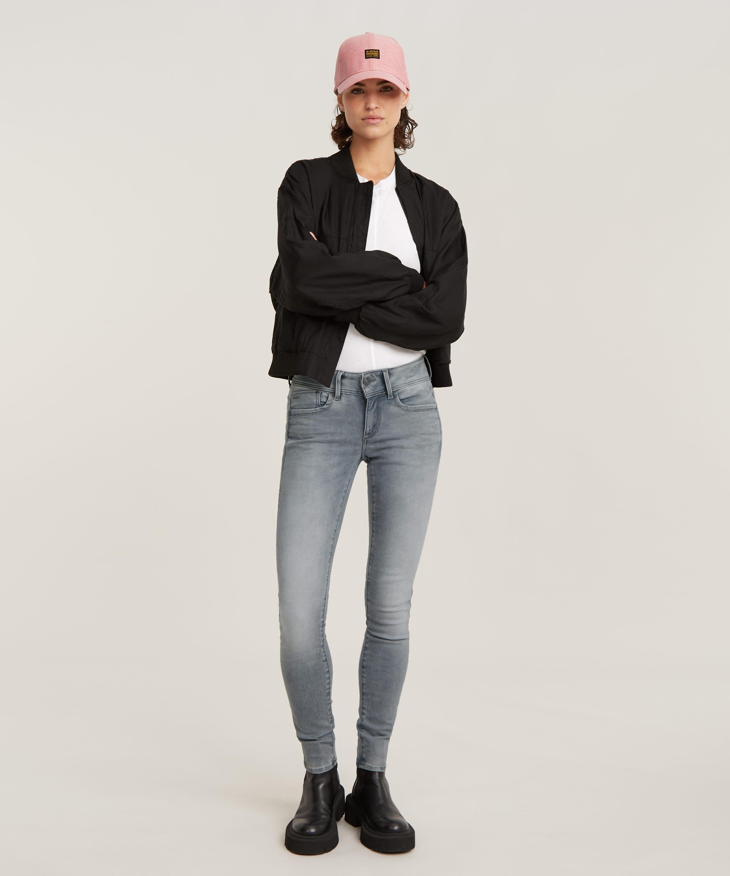【公式ショップ】Lynn Skinny/ローライズスキニージーンズ ジースターロゥ パンツ ジーンズ・デニムパンツ グレー