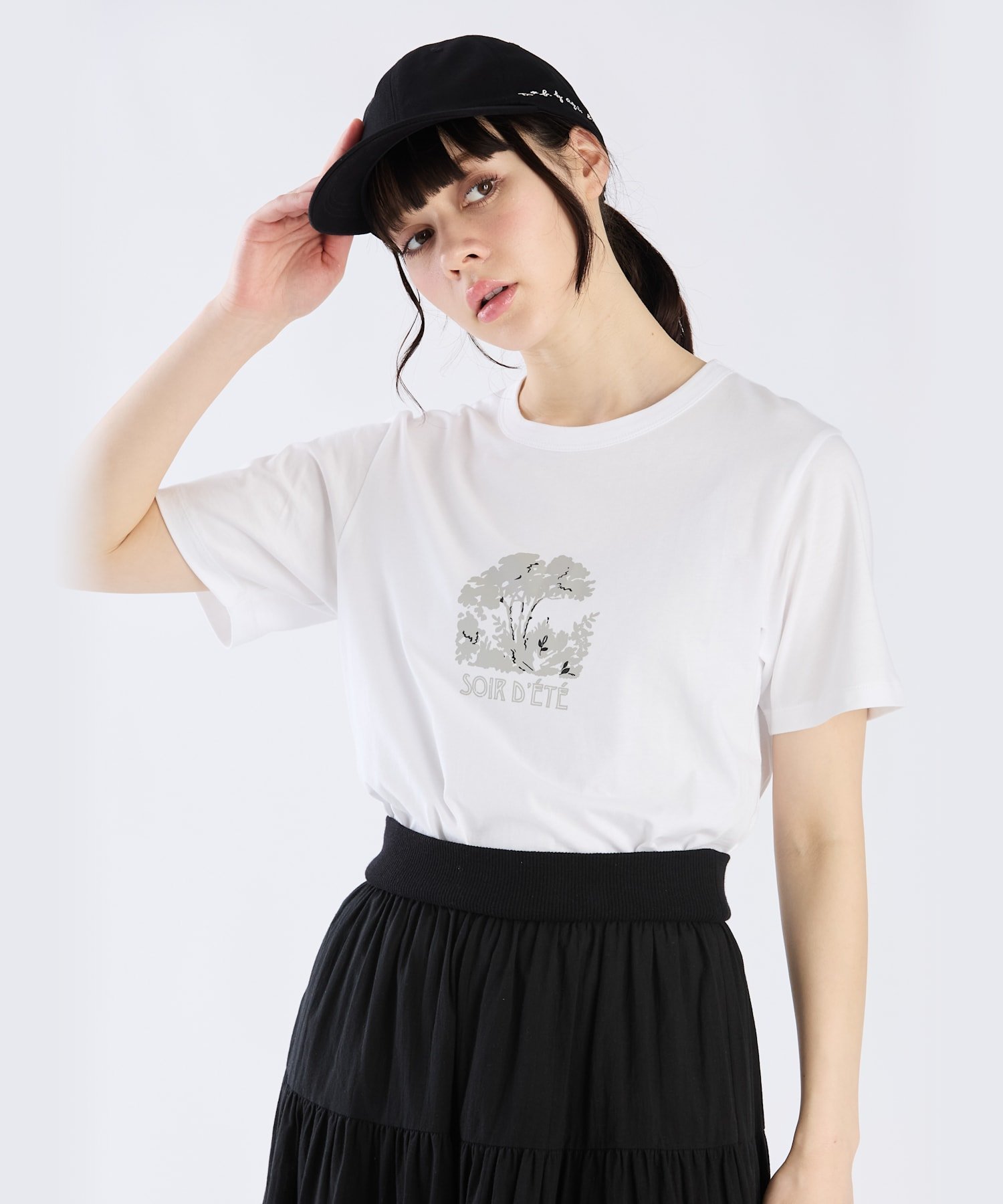 【SALE／45%OFF】To b. by agnes b. WW21 TS SOIR D'ETE(TREE) Tシャツ アニエスベー トップス カットソー・Tシャツ ホワイト【送料無料】のサムネイル