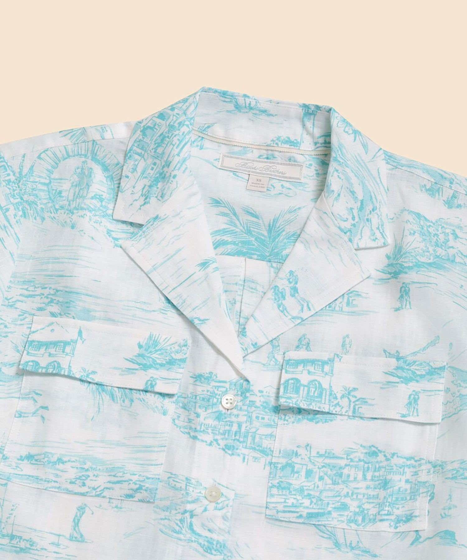 【SALE／45%OFF】BROOKS BROTHERS リネン トワルドジュイ ショートスリーブシャツ ブルックス ブラザーズ トップス シャツ・ブラウス【送料無料】