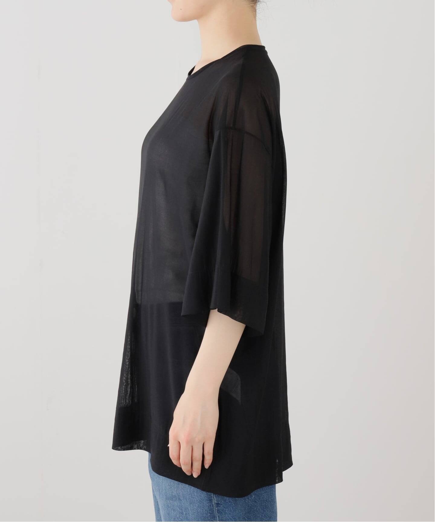 SOWER JILL RawシルクTEE フレームワーク トップス カットソー・Tシャツ ブラック
