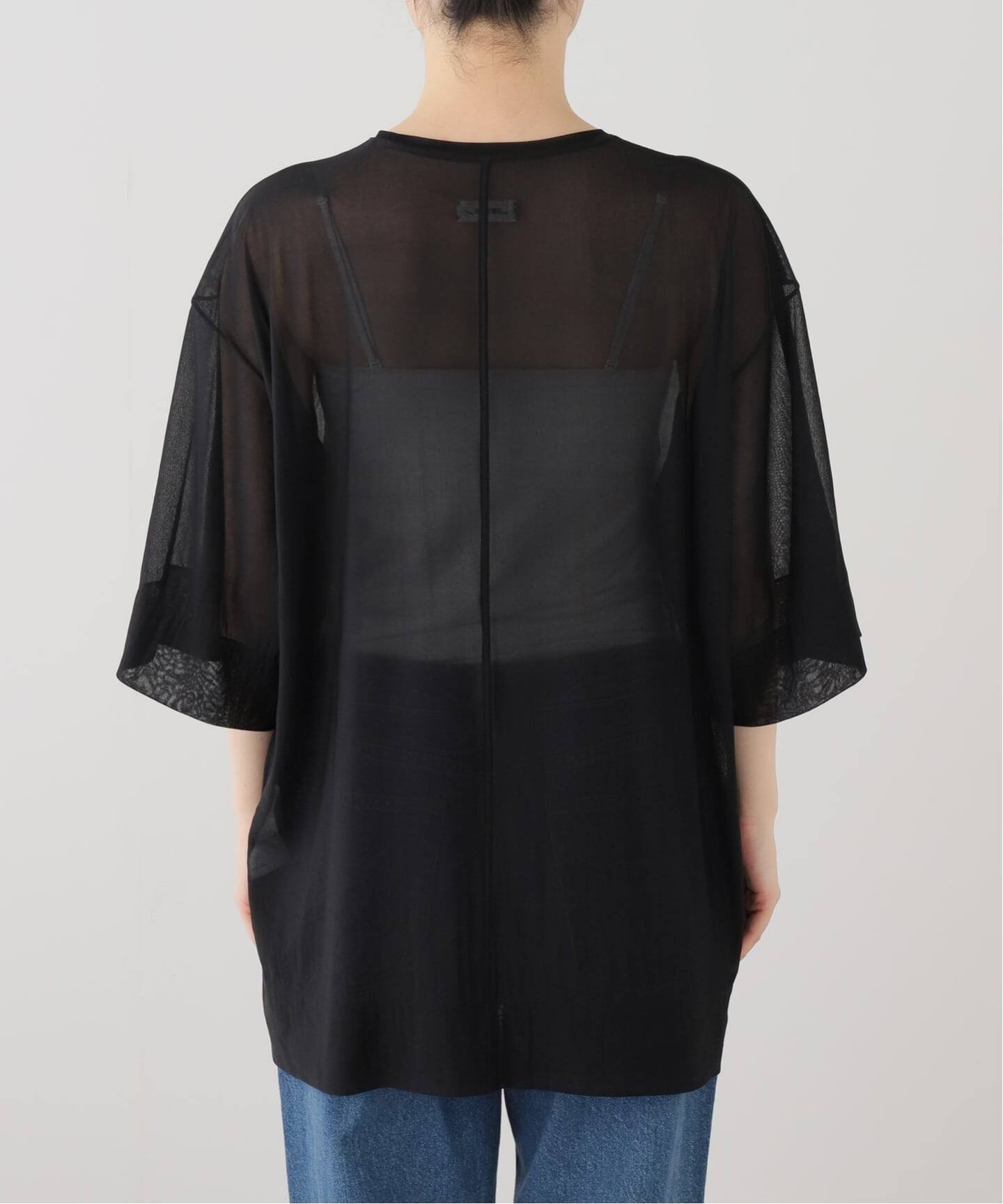 SOWER JILL RawシルクTEE フレームワーク トップス カットソー・Tシャツ ブラック