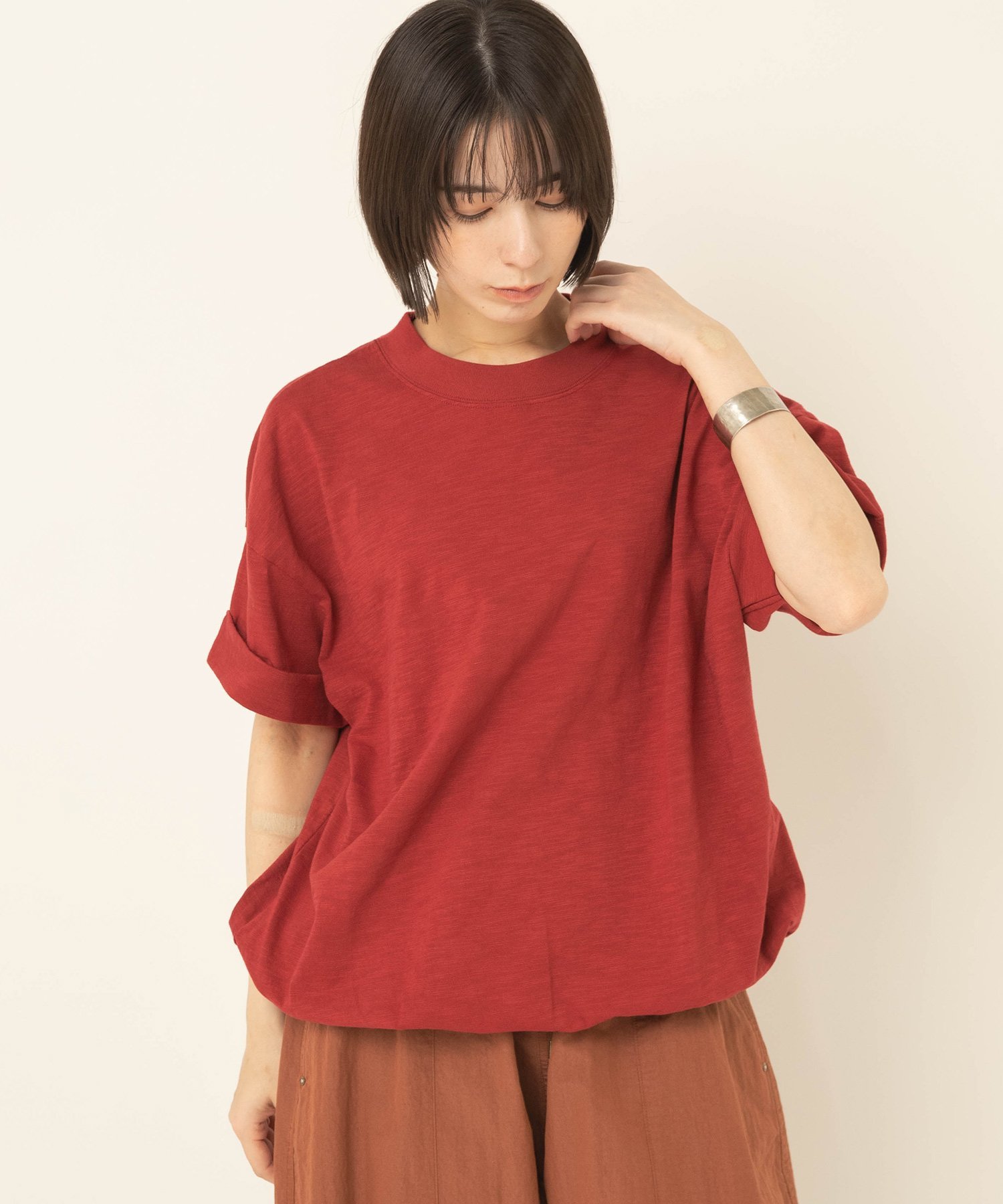 RNA-N M2697 ドロストルーズT アールエヌエーエヌ トップス カットソー・Tシャツ ベージュ ブラック ピンク レッド