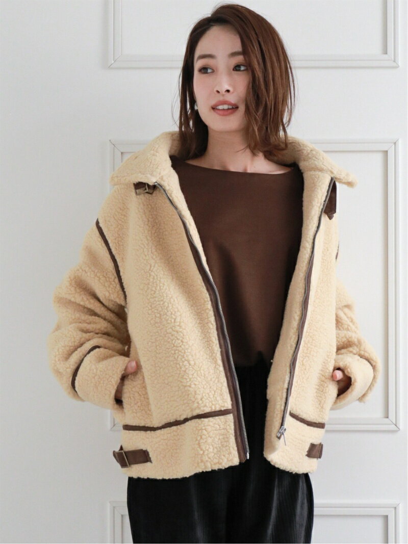 【SALE／70%OFF】clear B-3フライトボアジャケット クリア ジャケット・アウター ブルゾン・ジャンパー ベージュ ホワイトのサムネイル