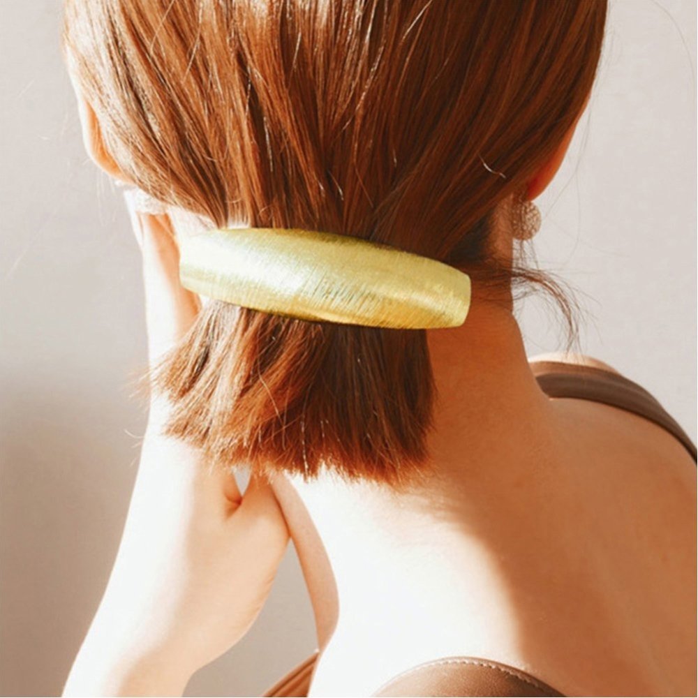 Aimoon メタルバレッタ ヘアクリップ 韓国髪飾り ミニミニストア ヘアアクセサリー バレッタ・ヘアクリップ・ヘアピン ゴールド シルバー