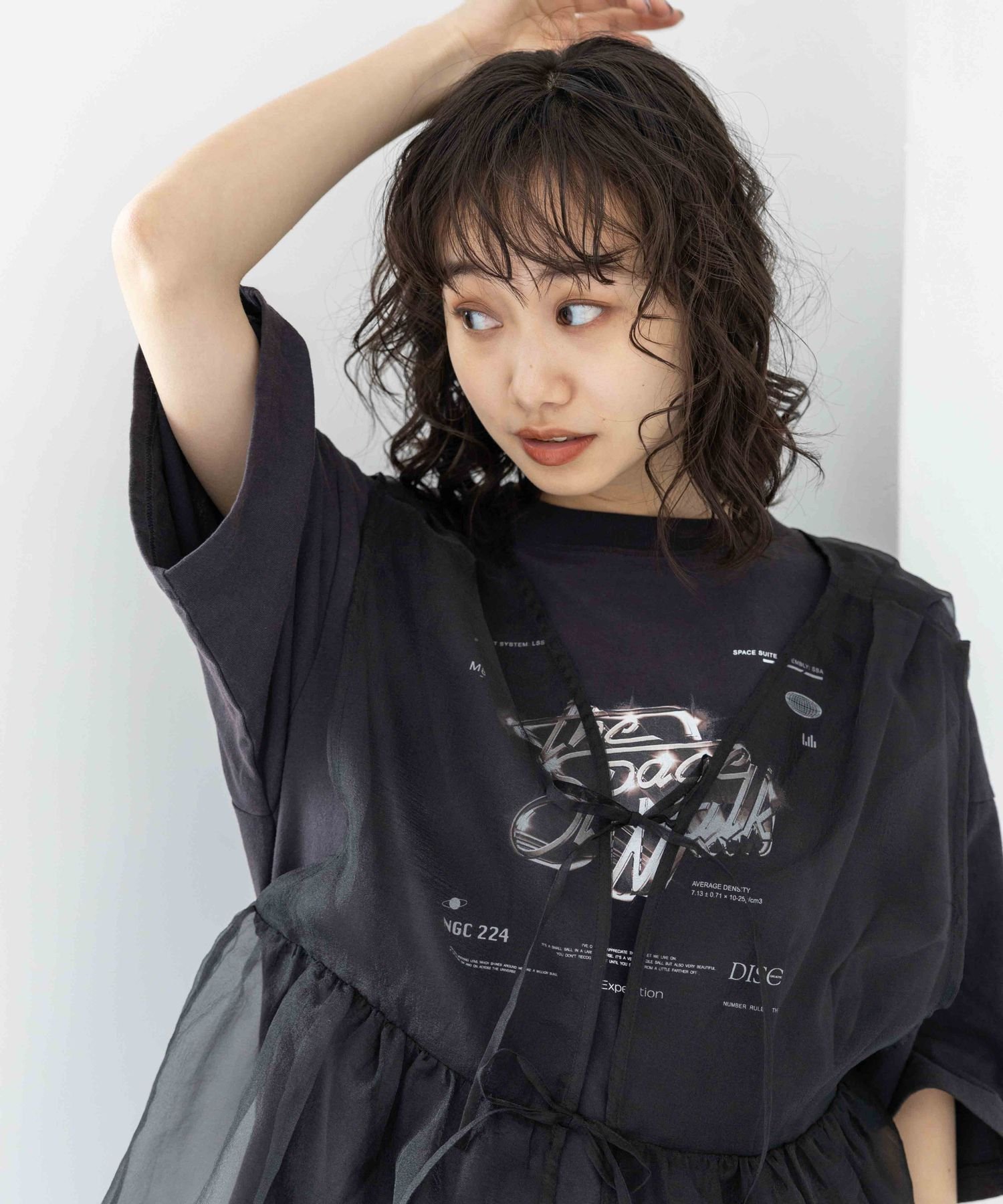 【SALE／30%OFF】niko and ... (W)VTGライクフロストカコウTEE ニコアンド トップス カットソー・Tシャツ グレー