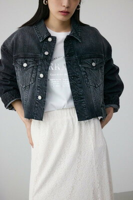 【SALE/50%OFF】AZUL BY MOUSSY AZUL DENIM イレヘムカットデニムジャケット アズールバイマウジー ジャケット・アウター デニムジャケット ブラック【送料無料】