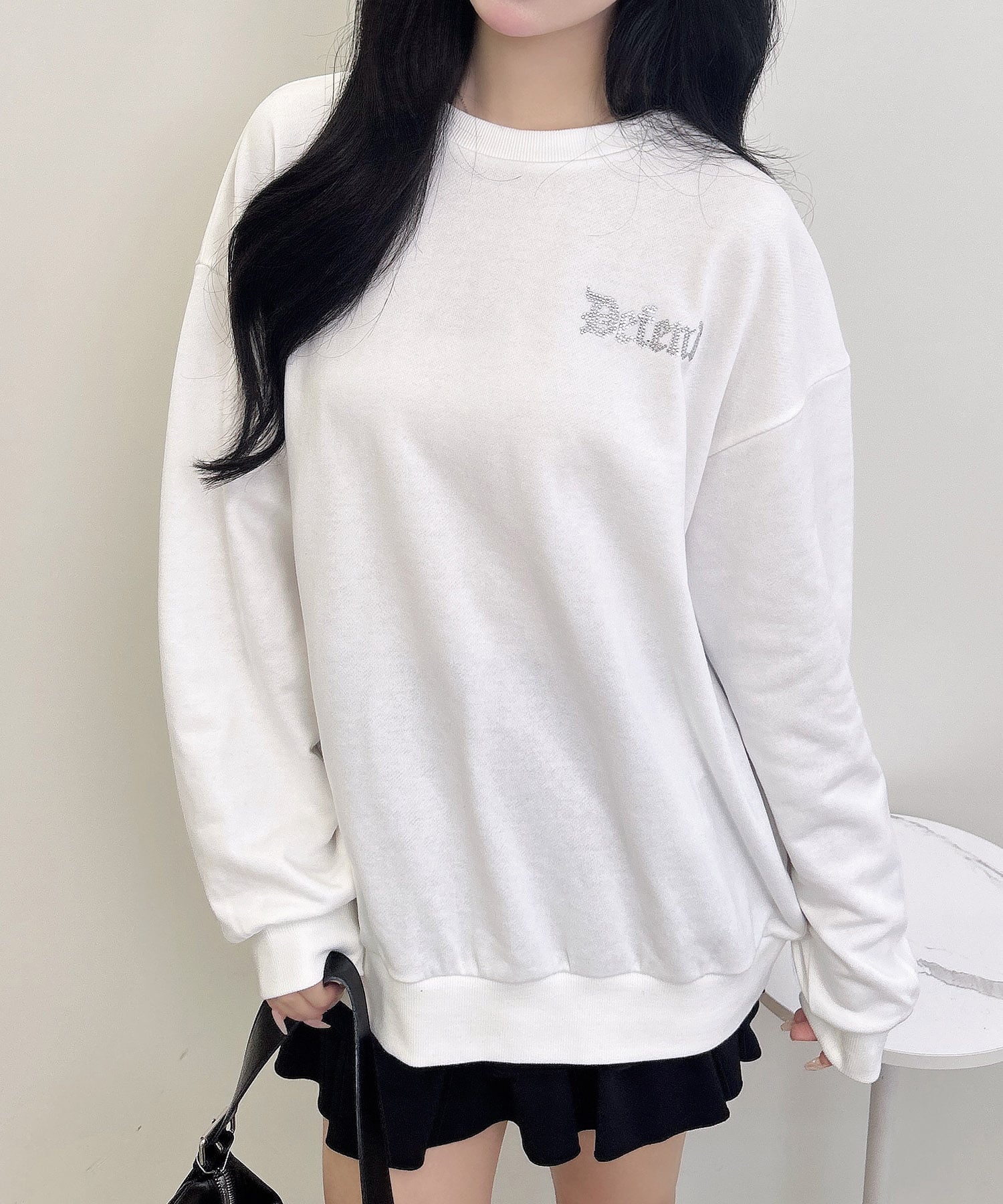 【SALE／13%OFF】INGNI Backラインストーン裏毛チュニック イング ワンピース・ドレス チュニック ピン..