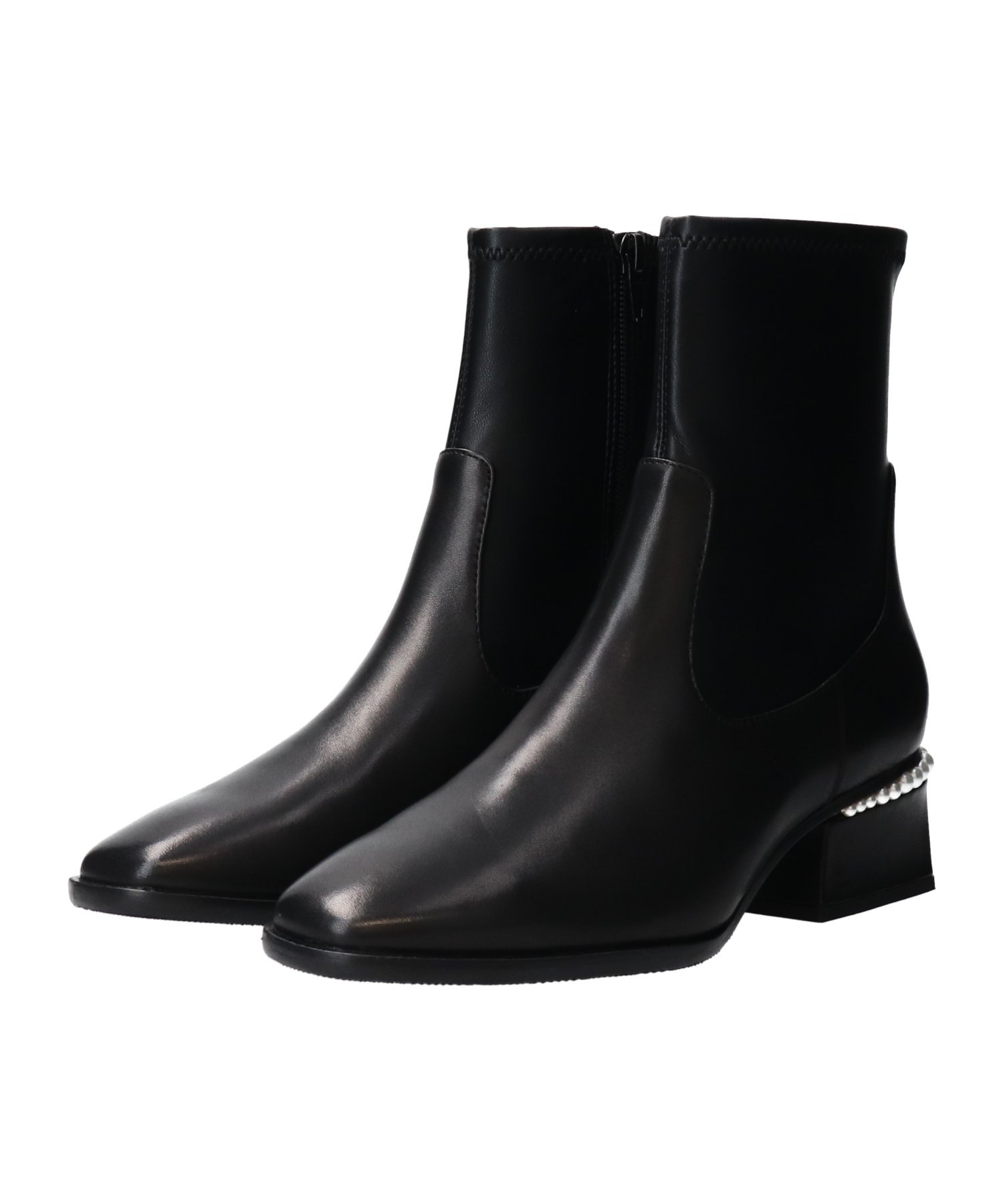 【SALE／20%OFF】PARADIS COULEUR 【PARADIS COULEUR】パールヒールストレッチショートブーツ ブリジッ..