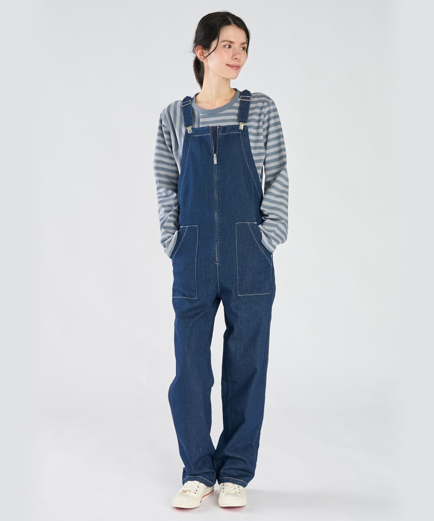 デニム サロペット "Jardi" アニエスベー パンツ その他のパンツ ネイビー