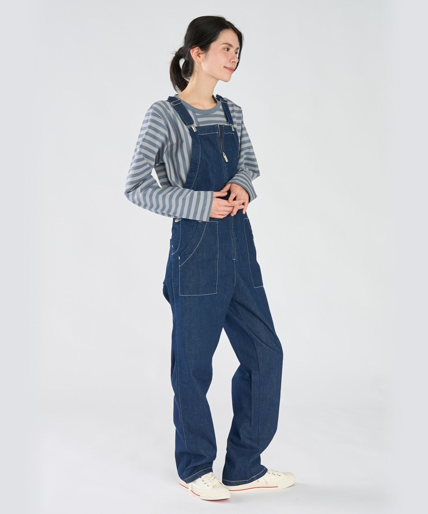 デニム サロペット "Jardi" アニエスベー パンツ その他のパンツ ネイビー