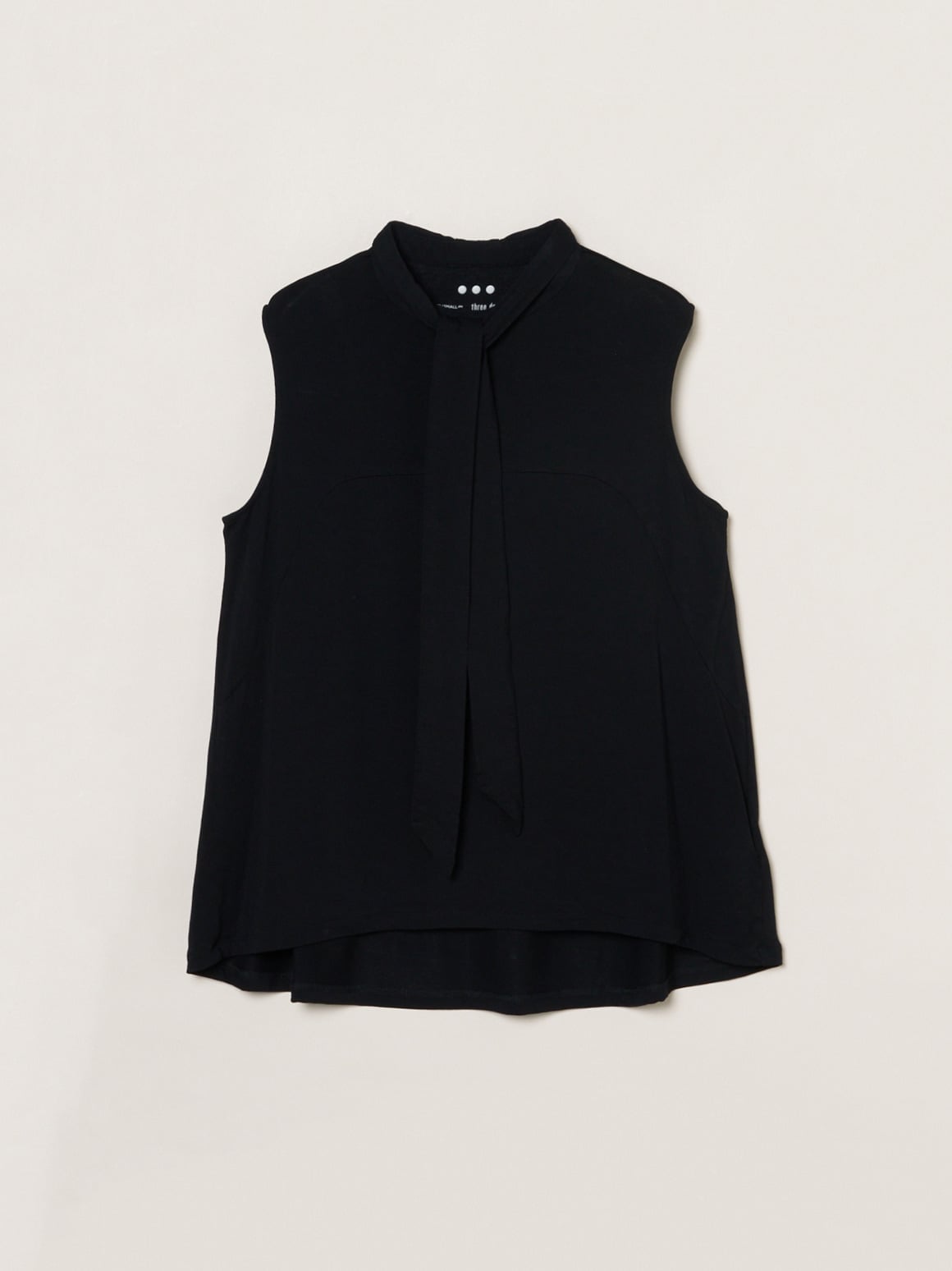 three dots Travel line tie tops スリードッツ トップス ノースリーブ・タンクトップ ブラック