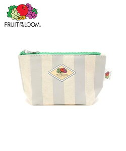 【SALE／30%OFF】FRUIT OF THE LOOM FRUIT OF THE LOOM/(U)FTLストライプキャンバスポーチ ハンドサイン 財布・ポーチ・ケース ポーチ グレー ブルー グリーン レッド