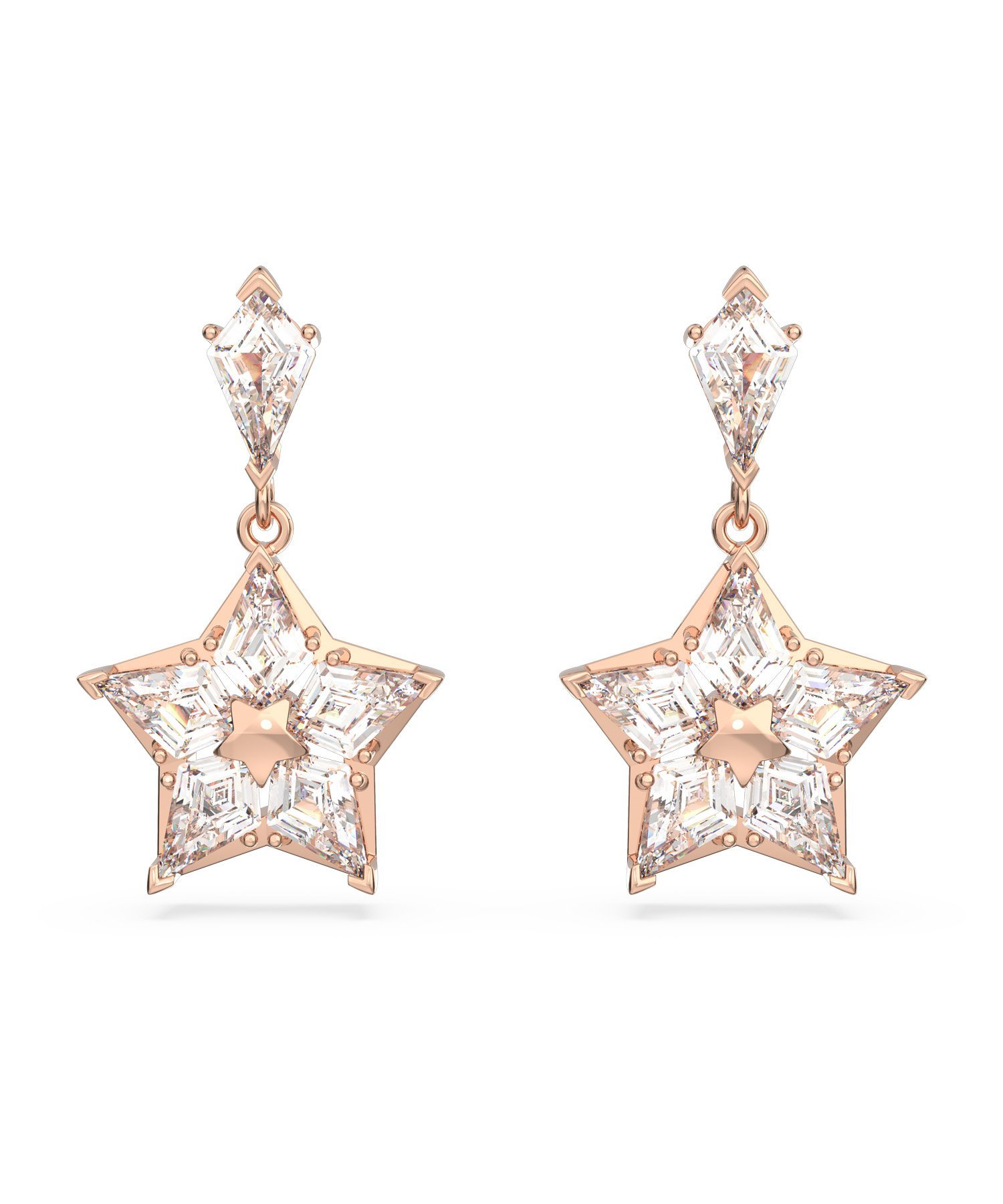 スワロフスキー ピアス（レディース） SWAROVSKI 【公式】【スワロフスキー】Stella ドロップピアス, 0, 星, ホワイト, ローズゴールドトーン・プレーティング スワロフスキー アクセサリー・腕時計 ピアス ホワイト【送料無料】