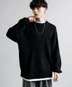 【SALE／20%OFF】Rocky Monroe オーバーサイズ レイヤードクルーネックニットプルオーバーセーター ロッキーモンロー トップス ニット