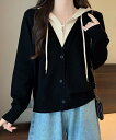 【SALE/30%OFF】miniministore ニットパーカー ハーフジップ 長袖 ミニミニストア トップス ニット ベージュ ブラック