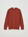 JOHN SMEDLEY クルーネック長袖コットンニットプルオーバー | DAVID | 30G MODERN FIT ジョンスメドレー トップス ニット レッ...