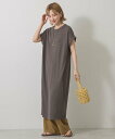 【SALE/14%OFF】AMERICAN HOLIC ワッフルサイドスリット半袖ワンピース アメリカン ホリック ワンピース・ドレス その他のワンピース・ドレス オレンジ ベージュ グレー