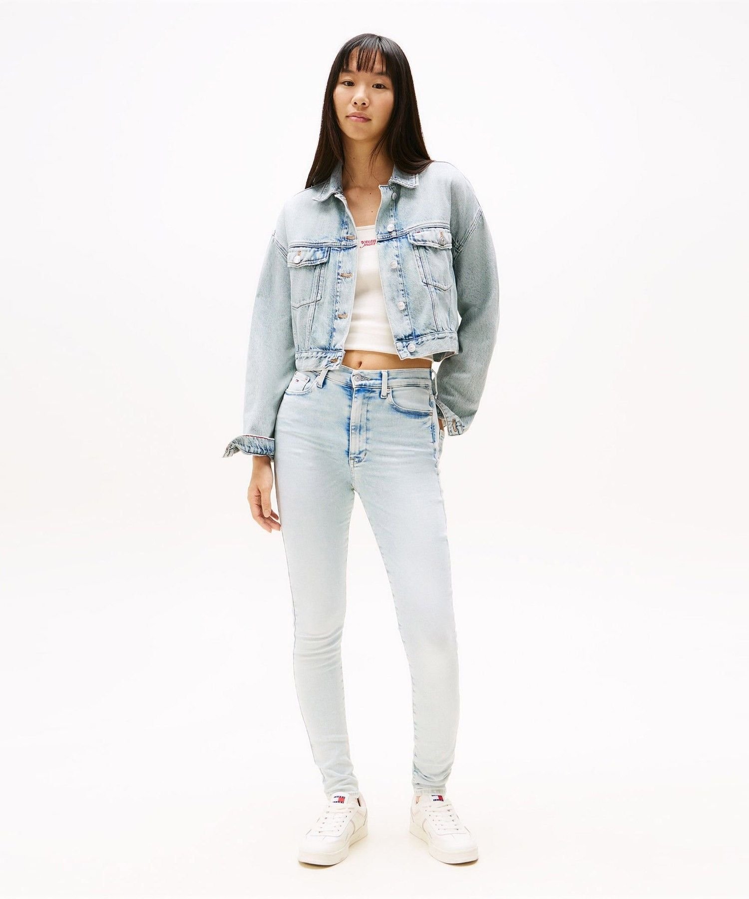 【SALE／50%OFF】TOMMY JEANS シルビアスキニージーンズ トミーヒルフィガー パンツ ジーンズ・デニムパンツ ブルー【送料無料】
