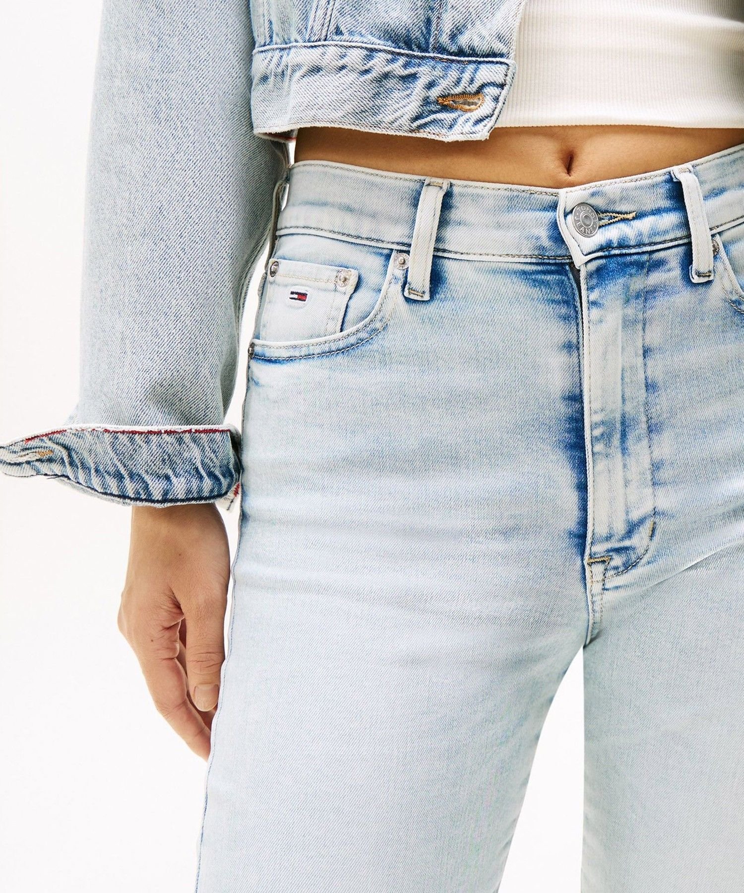 【SALE／50%OFF】TOMMY JEANS シルビアスキニージーンズ トミーヒルフィガー パンツ ジーンズ・デニムパンツ ブルー【送料無料】