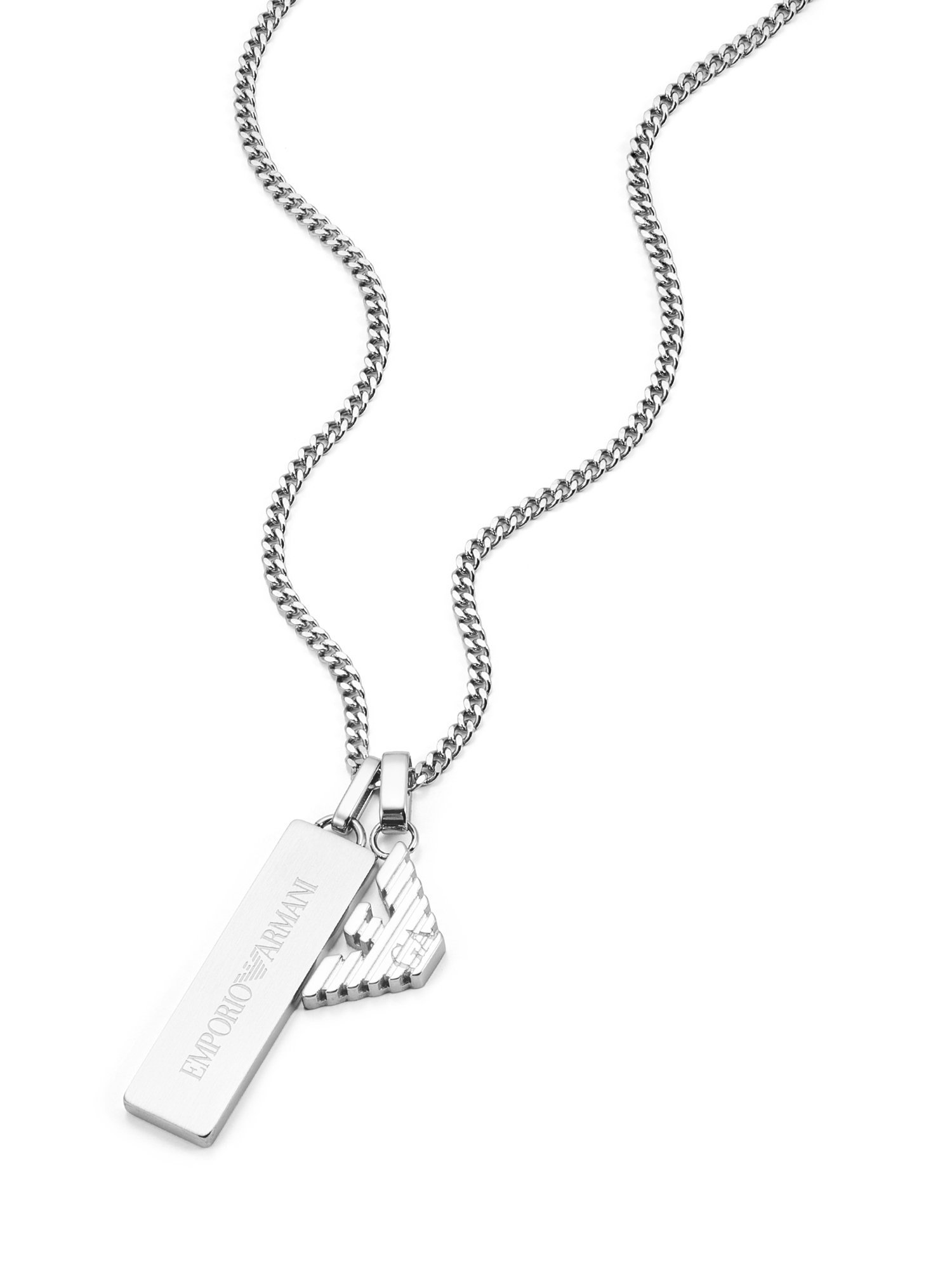 EMPORIO ARMANI エンポリオ・アルマーニ アクセサリー メンズ ネックレス シルバー EGS3306040 ウォッチステーションインターナショナル アクセサリー・腕時計 ネックレス シルバー【送料無料】