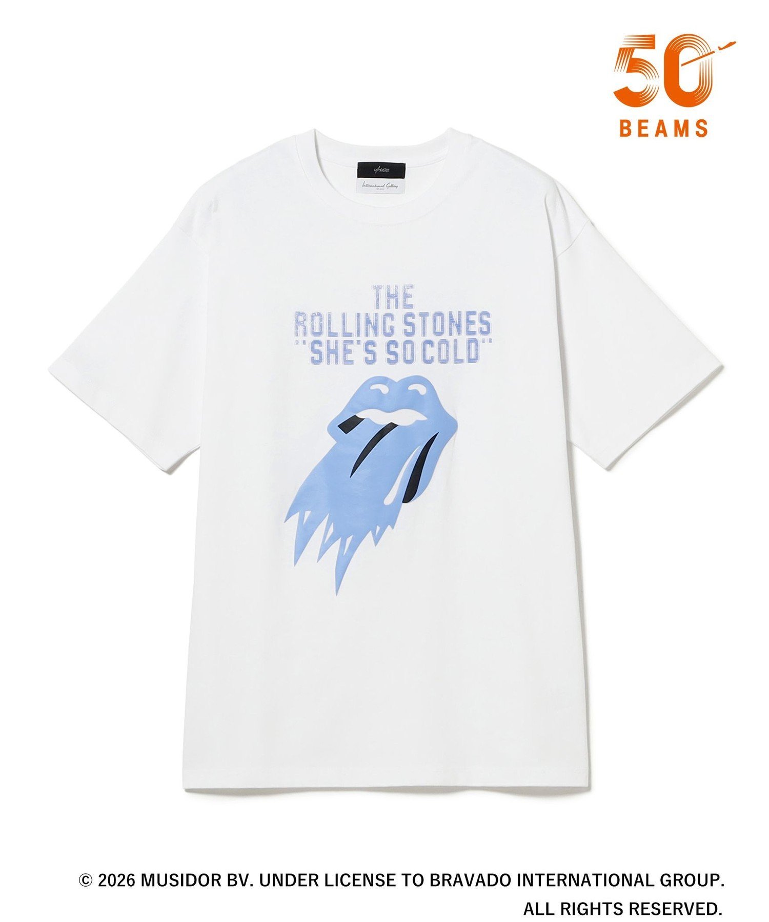 International Gallery BEAMS 【別注】U/MUSIC * IG / THE ROLLING STONES グラフィック Tシャツ ビームス メン トップス カットソー・Tシャツ ホワイト【送料無料】