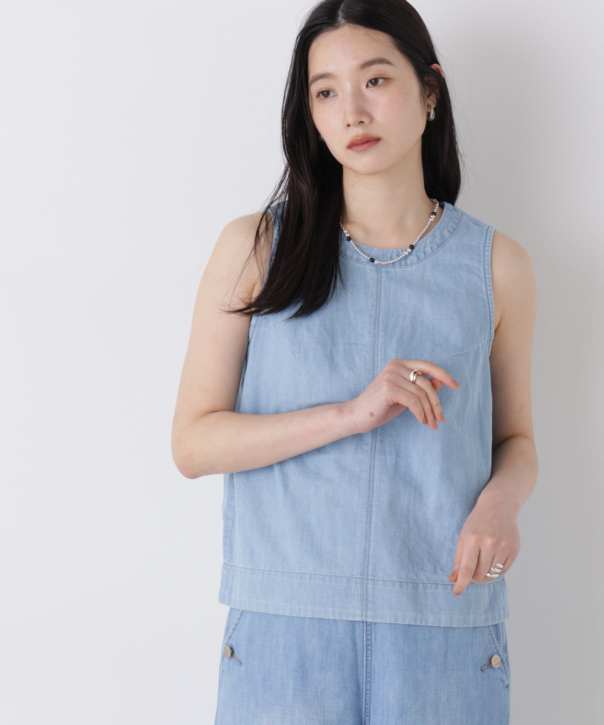 【SALE／30%OFF】NANO universe Healthy DENIM/Breezy Coconuts(セットアップ可) ナノユニバース トップス シャツ・ブラウス ブルー【送料無料】 stylife-15676223 Rakuten Fashion サンプル画像3